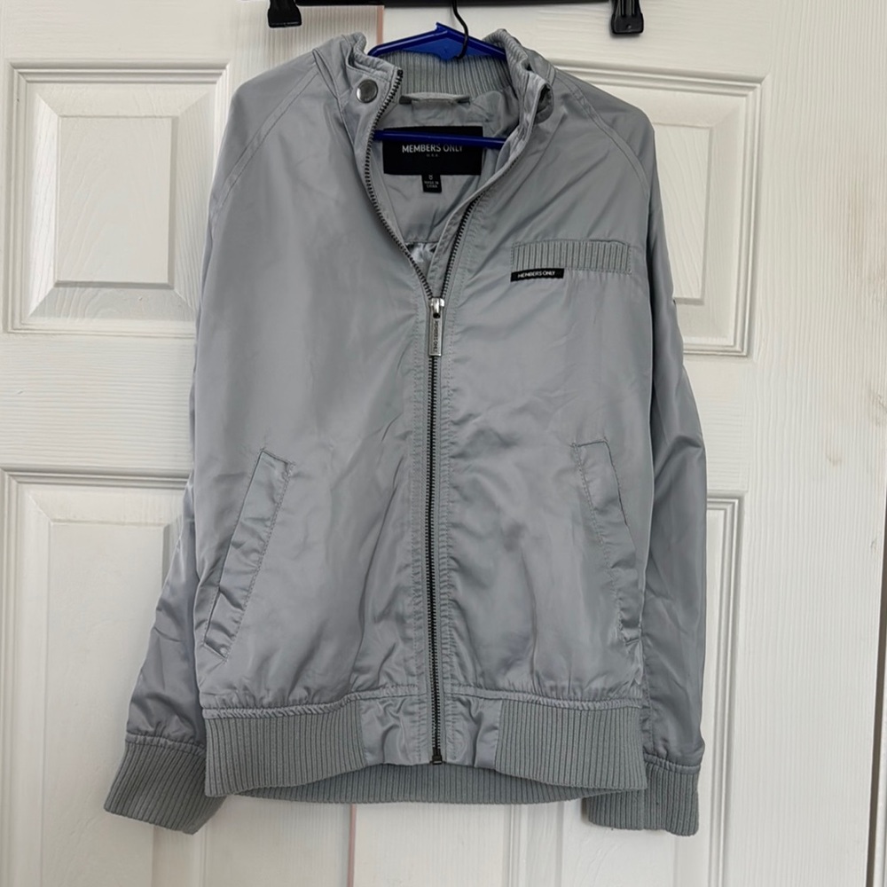 Kids Members Only Gray Windbreaker Jacket